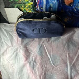 Dior Blue Cosmetic Bag